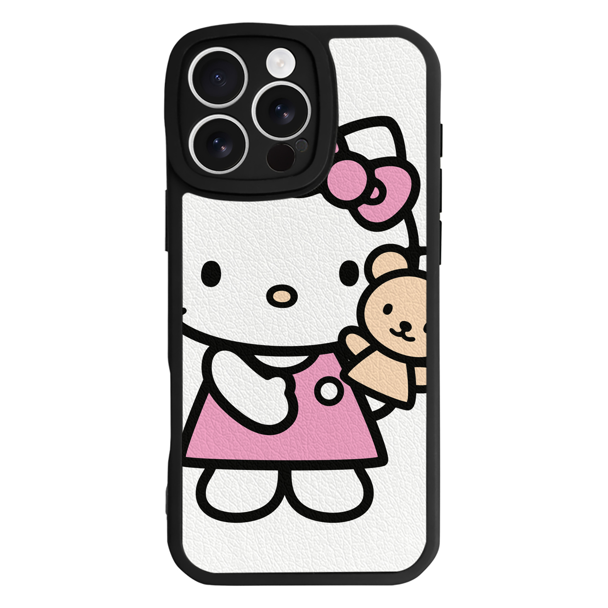 （画像用） Hello Kitty ハローキティ 【iPhone 16シリーズ対応】シリコンスマホケース（レザー調） 材質：シリコン